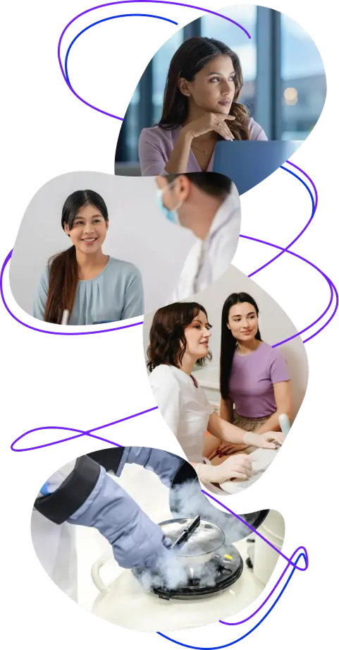 Woman going through egg freezing